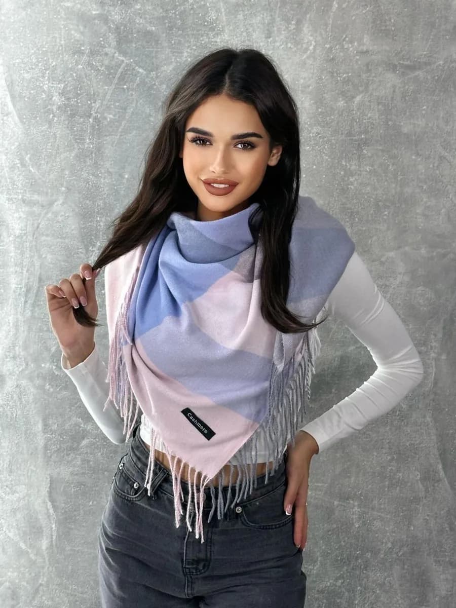 Платок шарф в клетку