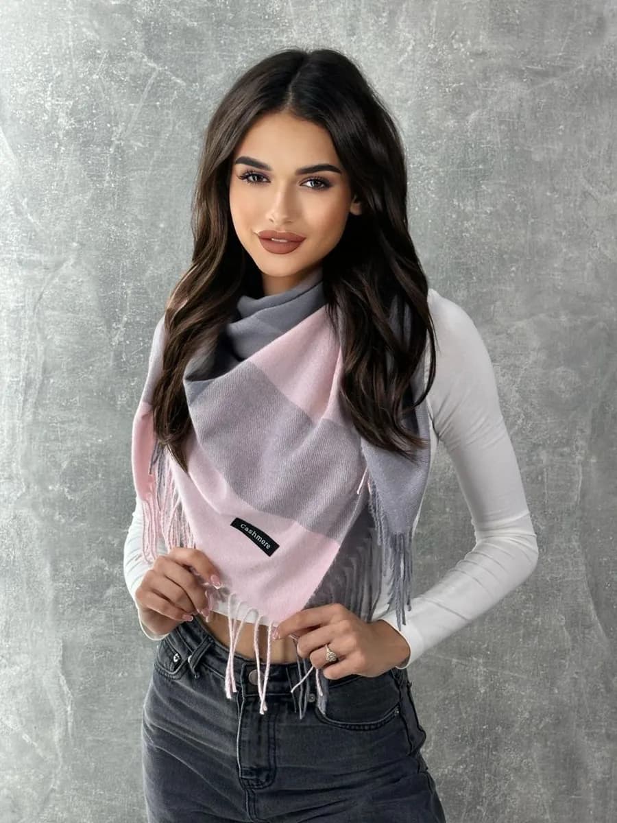 Платок шарф в клетку