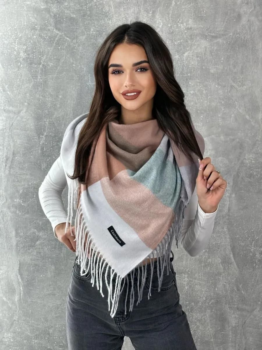 Платок шарф в клетку