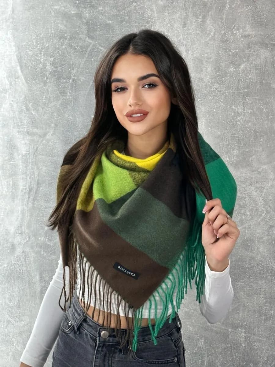 Платок шарф в клетку