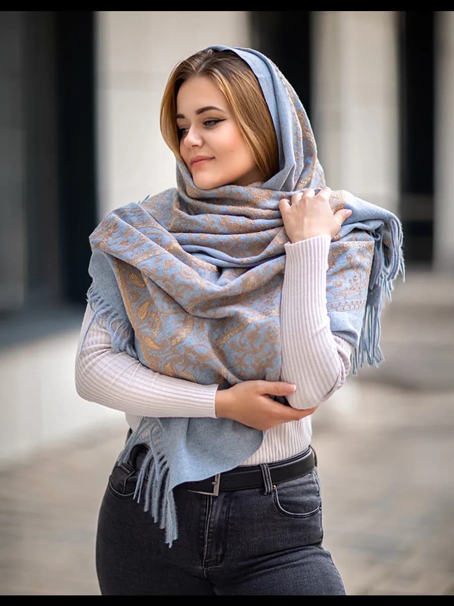 Палантин шарф экокашемир