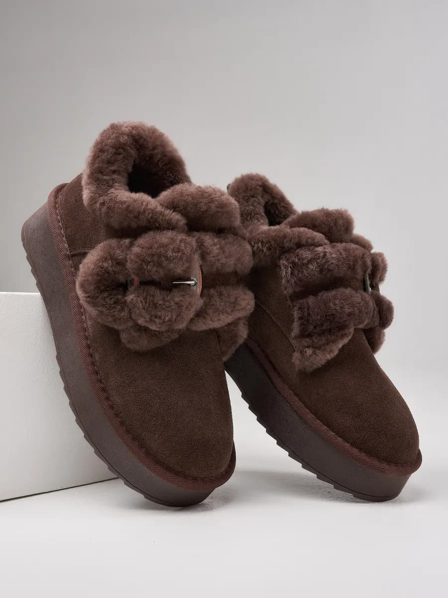 Ботинки женские зимние замшевые