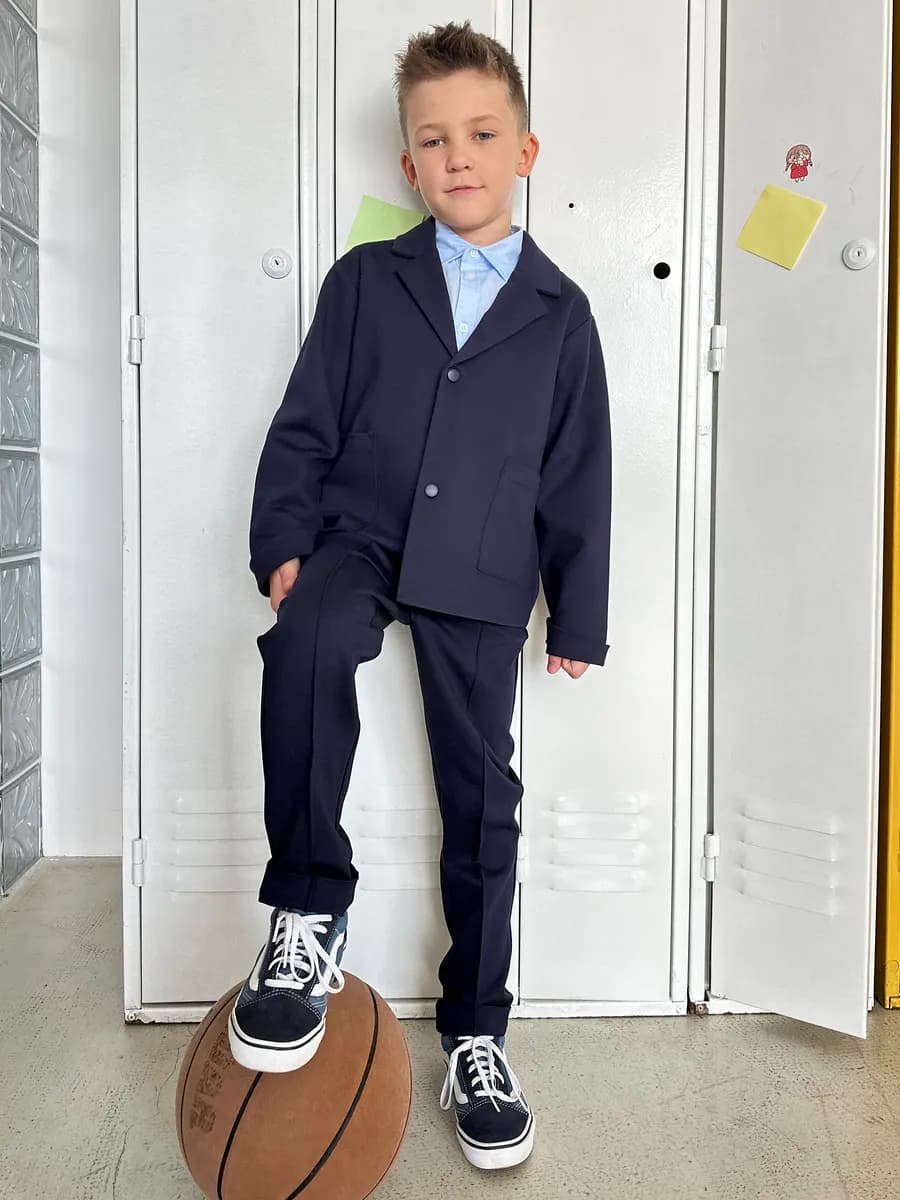 Пиджак школьный трикотажный для мальчика
