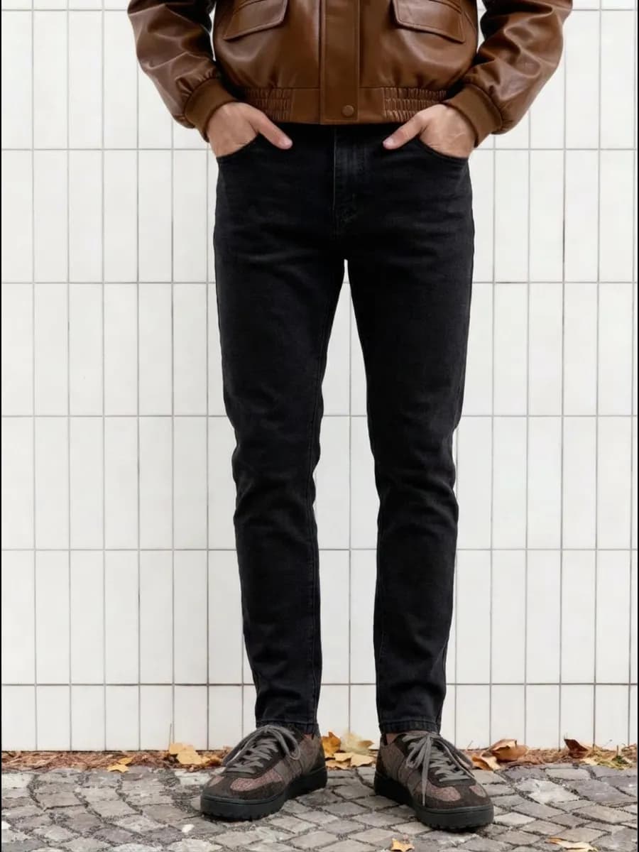 Джинсы классические прямые - фото 1