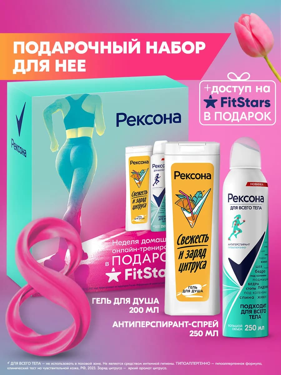 Подарочный набор для женщин гель для душа и дезодорант спрей