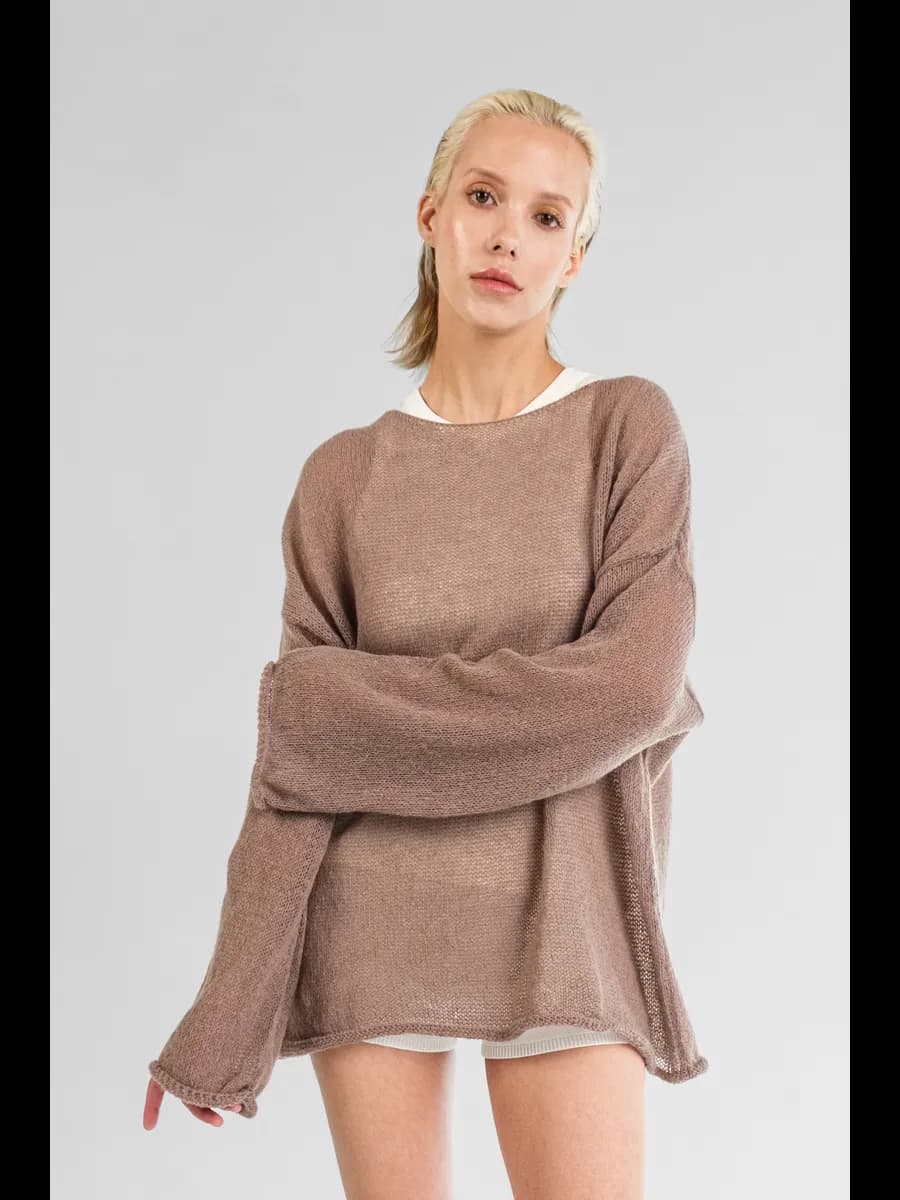 Джемпер сетка вязаный паутинка