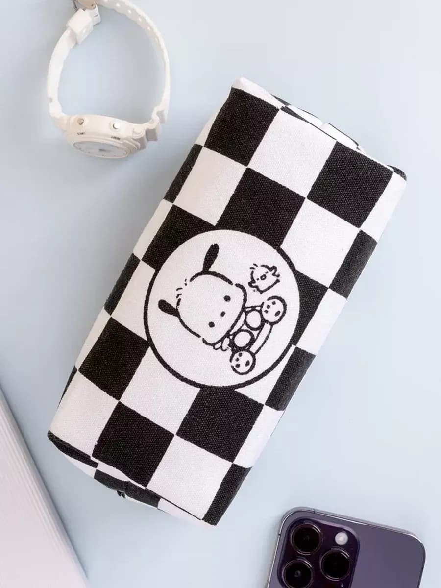 Пенал аниме почако школьный большой на молнии в клетку