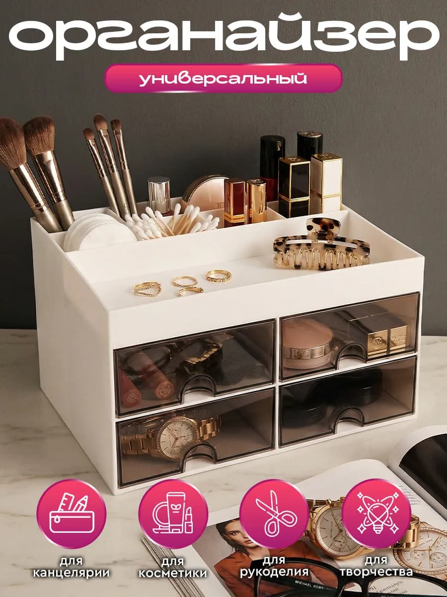 Подставка органайзер для косметики, канцелярии настольный