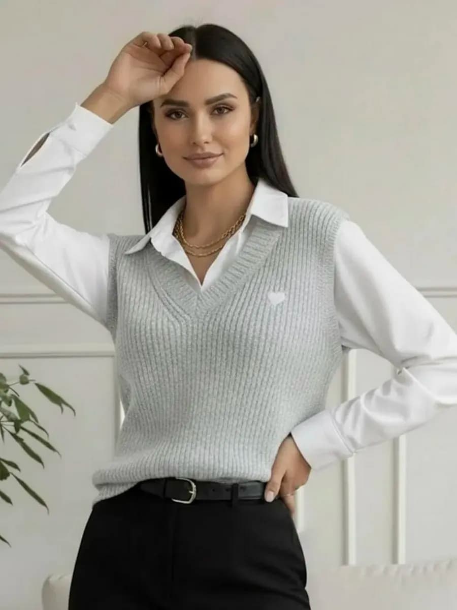 Жилетка вязаная