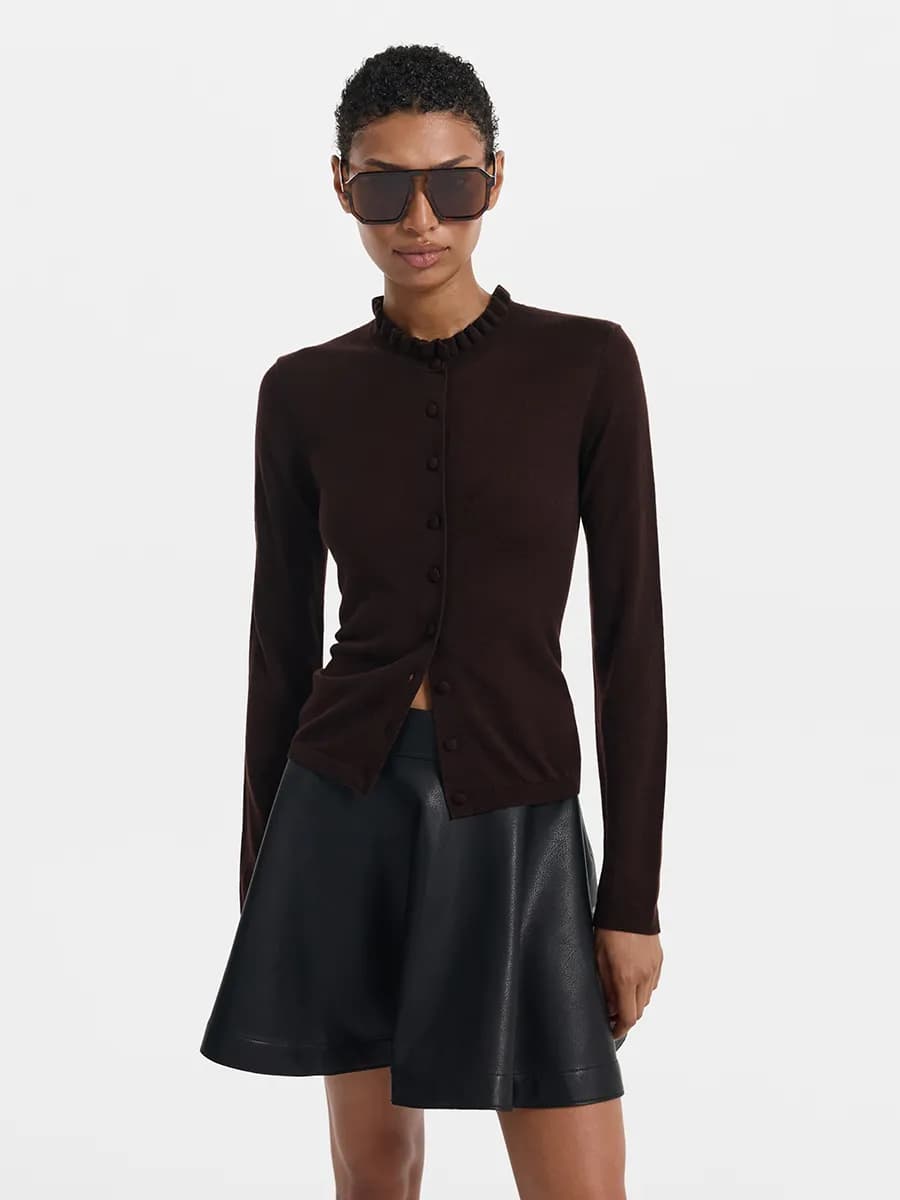 Кардиган прилегающего кроя из шерсти