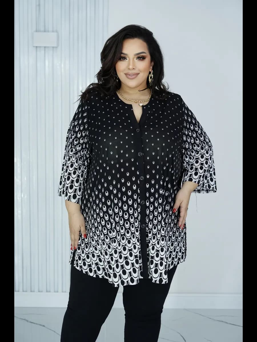 Туника трикотажная больших размеров - фото 1