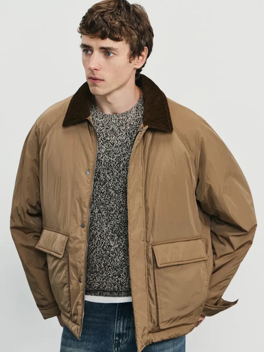 Куртка демисезонная на молнии из водоотталкивающей ткани - фото 1