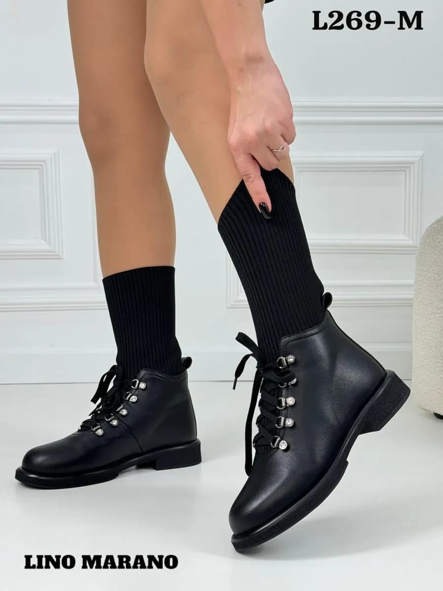 Зимние полуботинки с носком текстильным