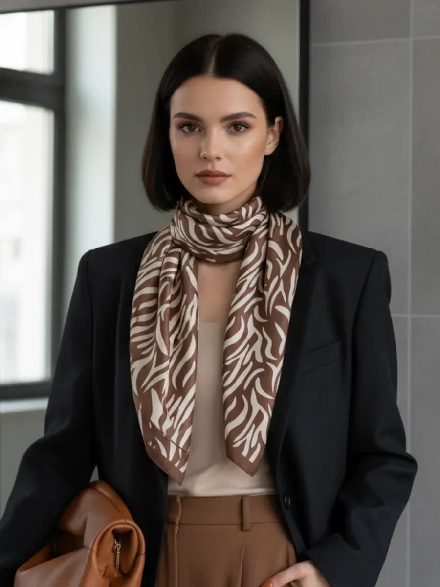 платок на голову шею и пояс шелковый косынка девочке зимняя