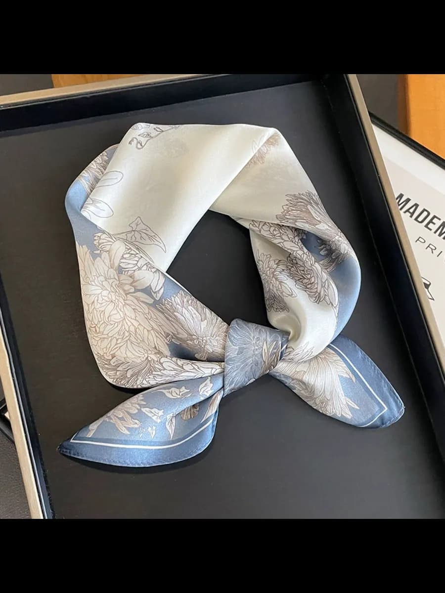 платок на голову шею и пояс шелковый косынка девочке зимняя