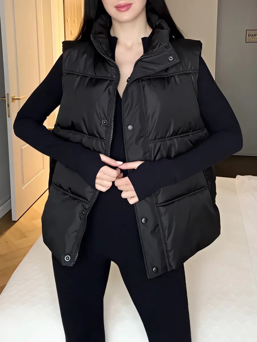 Жилетка утепленная демисезонная стеганая оверсайз