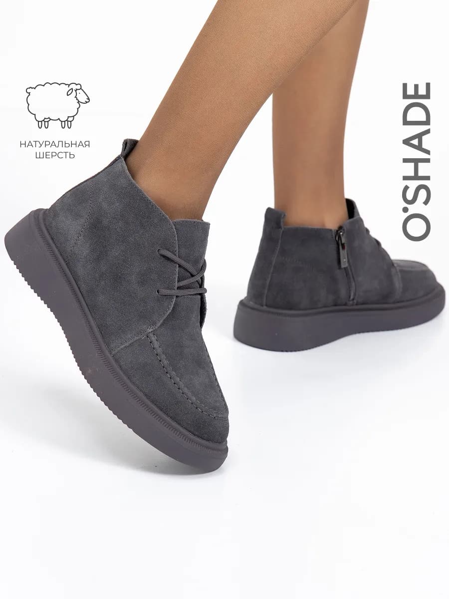 Ботинки женские зимние замшевые