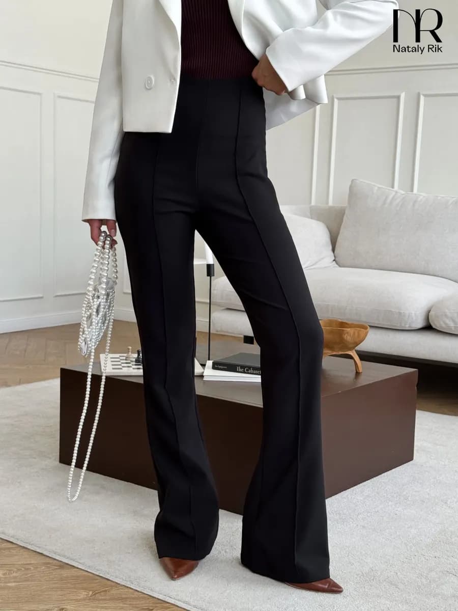 Брюки классические клеш от колена