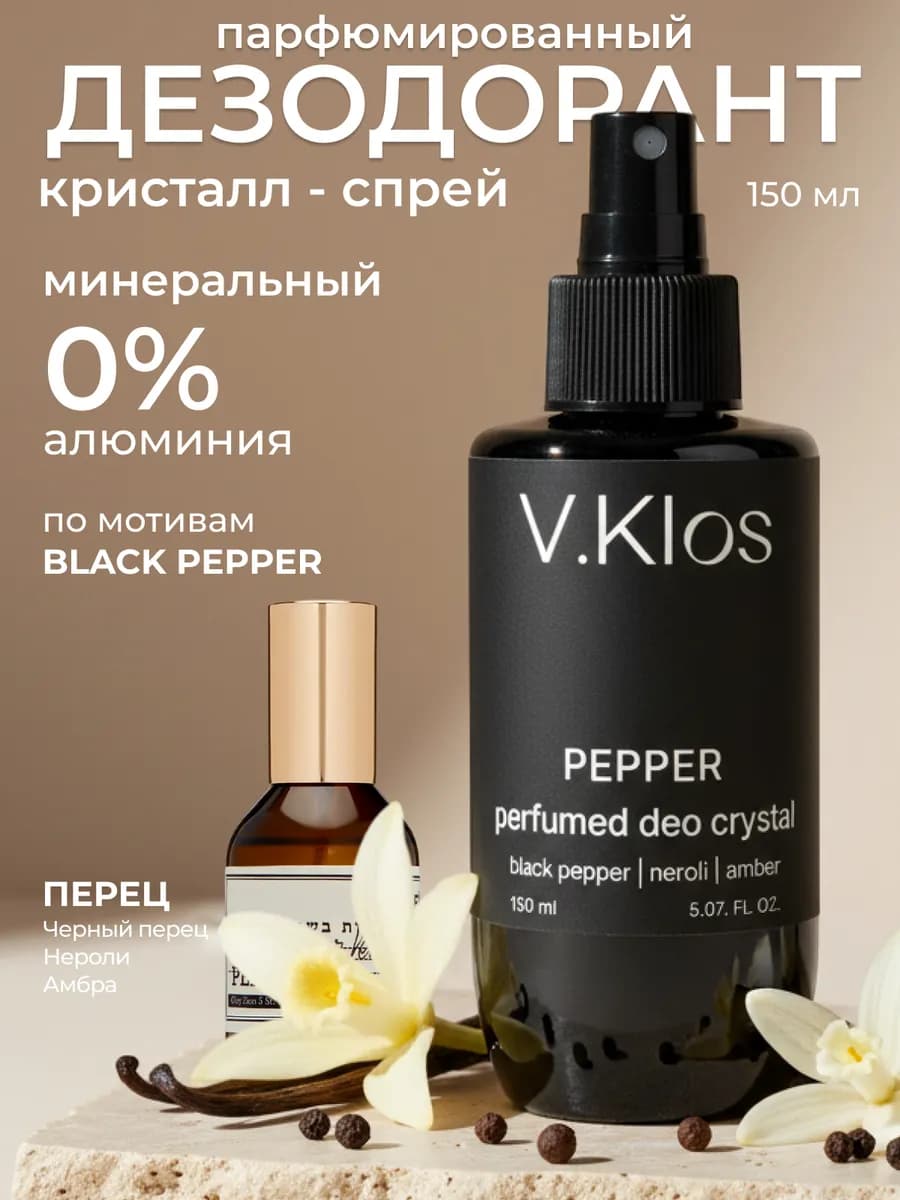 Натуральный дезодорант спрей минеральный 150 мл