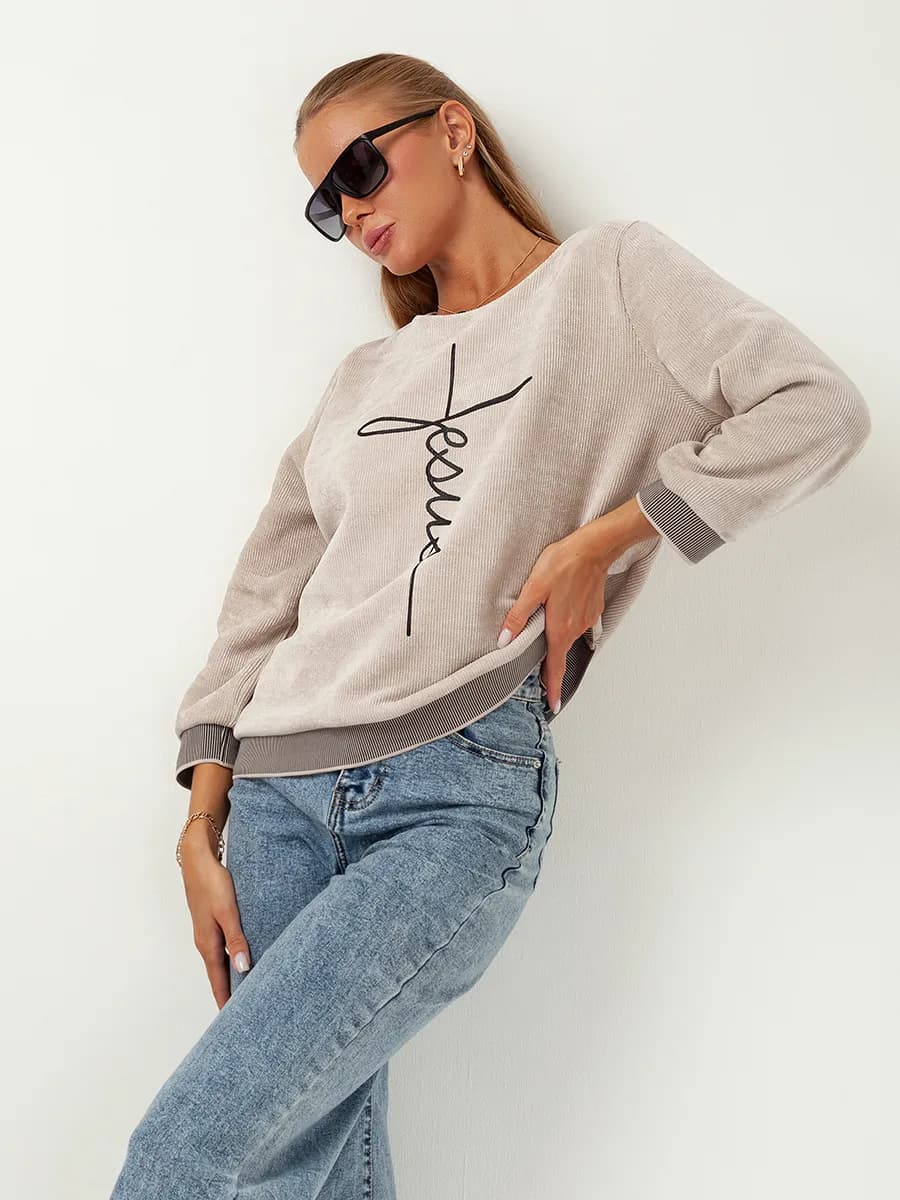 Свитер женский свободный, пуловер, джемпер