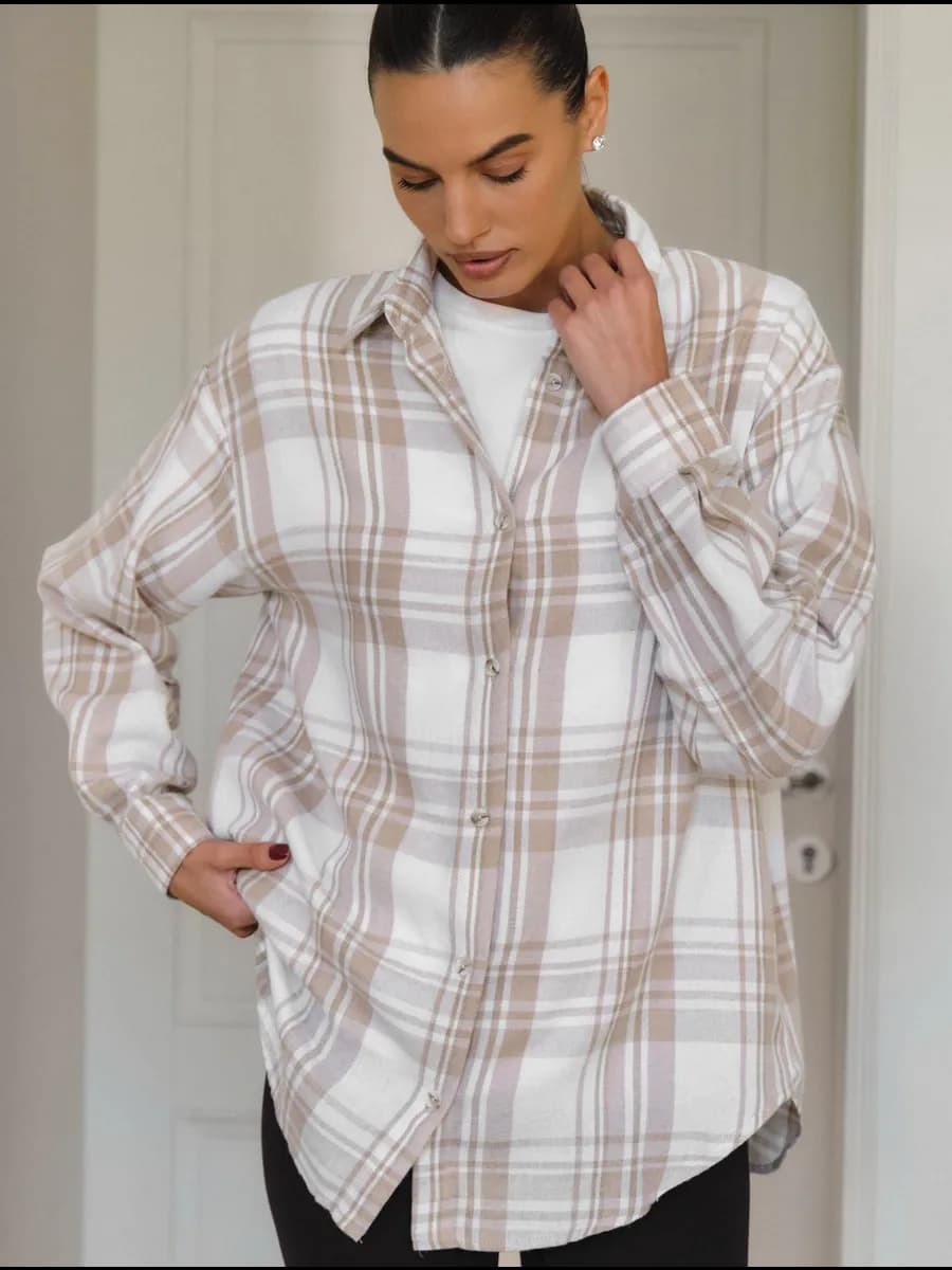 Рубашка в клетку оверсайз