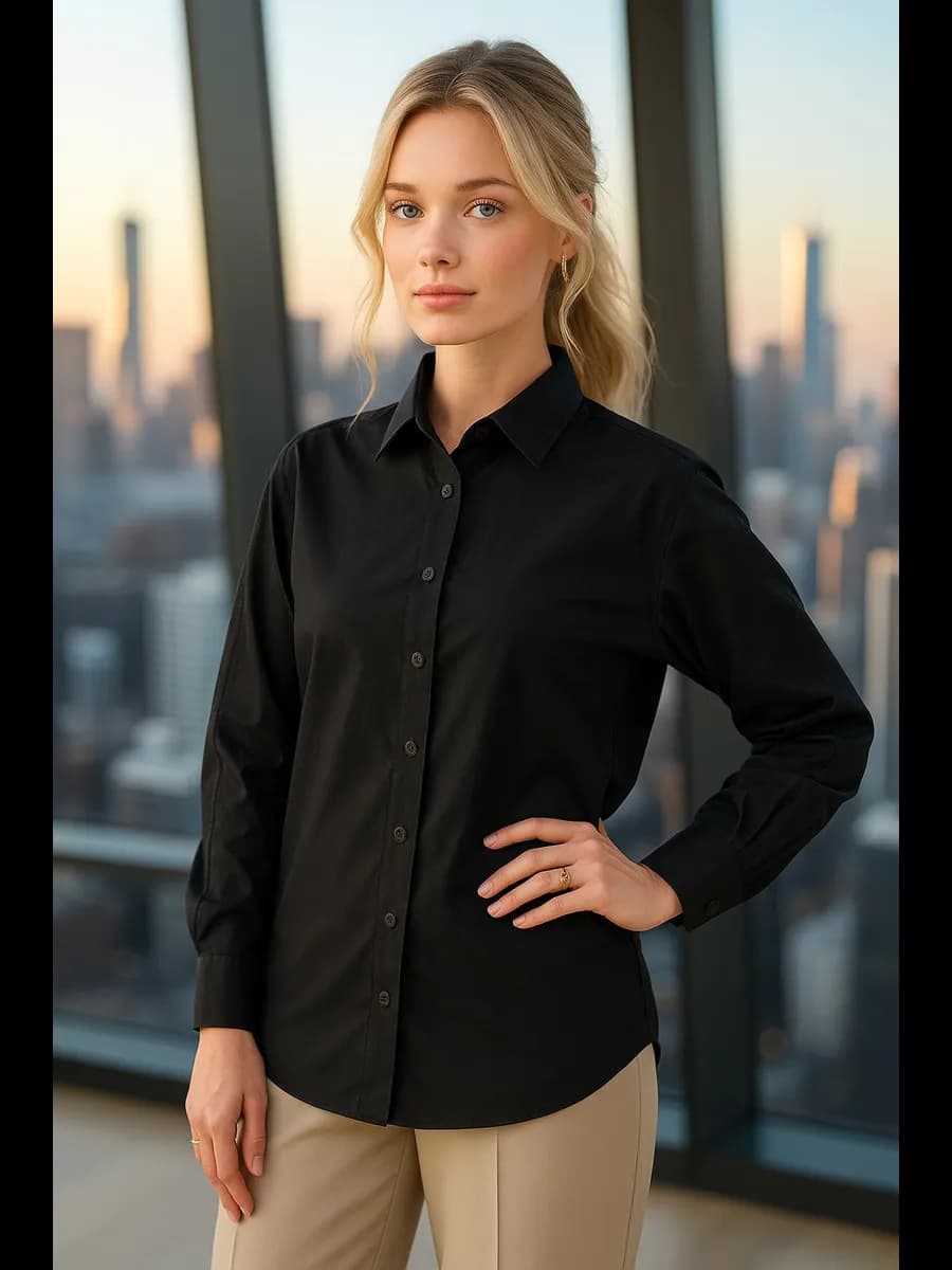 Рубашка женская офисная из хлопка