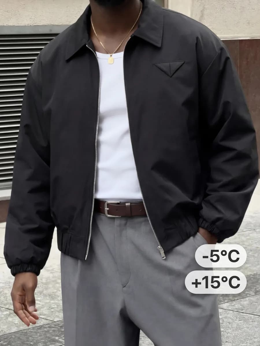 Бомбер оверсайз утепленный весенний