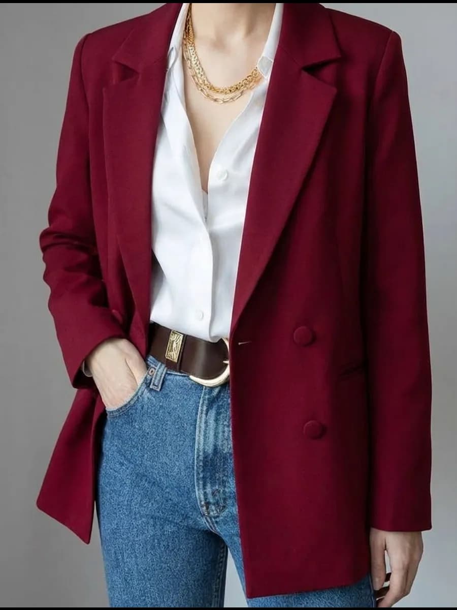 Пиджак двубортный классический жакет блейзер