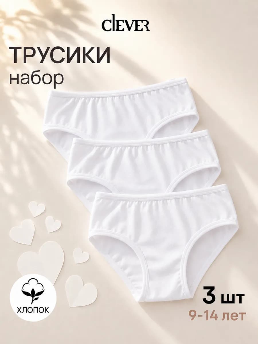 Трусы детские хлопок набор 3 шт