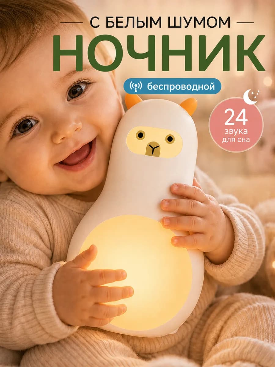 Ночник детский с белым шумом для новорожденных