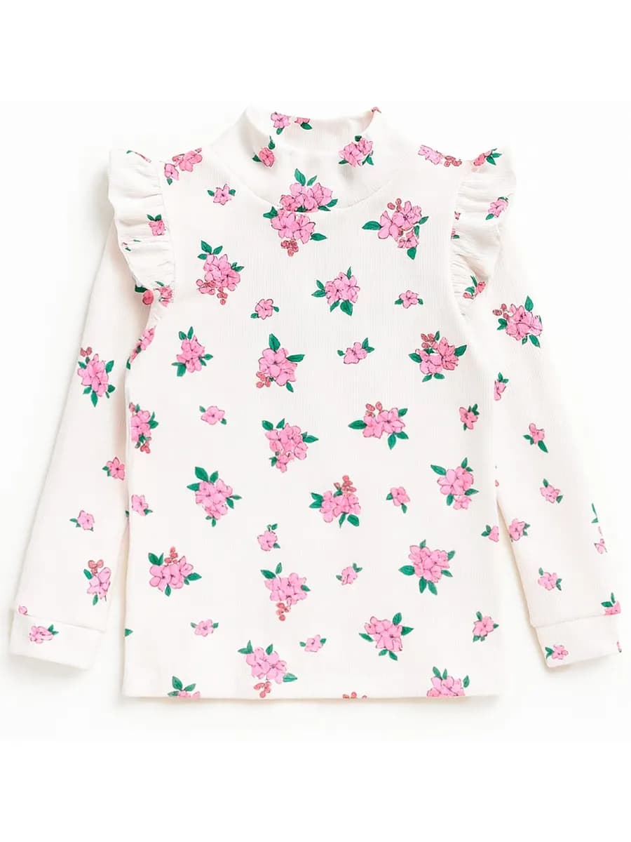 Водолазка для девочки с горлом в рубчик