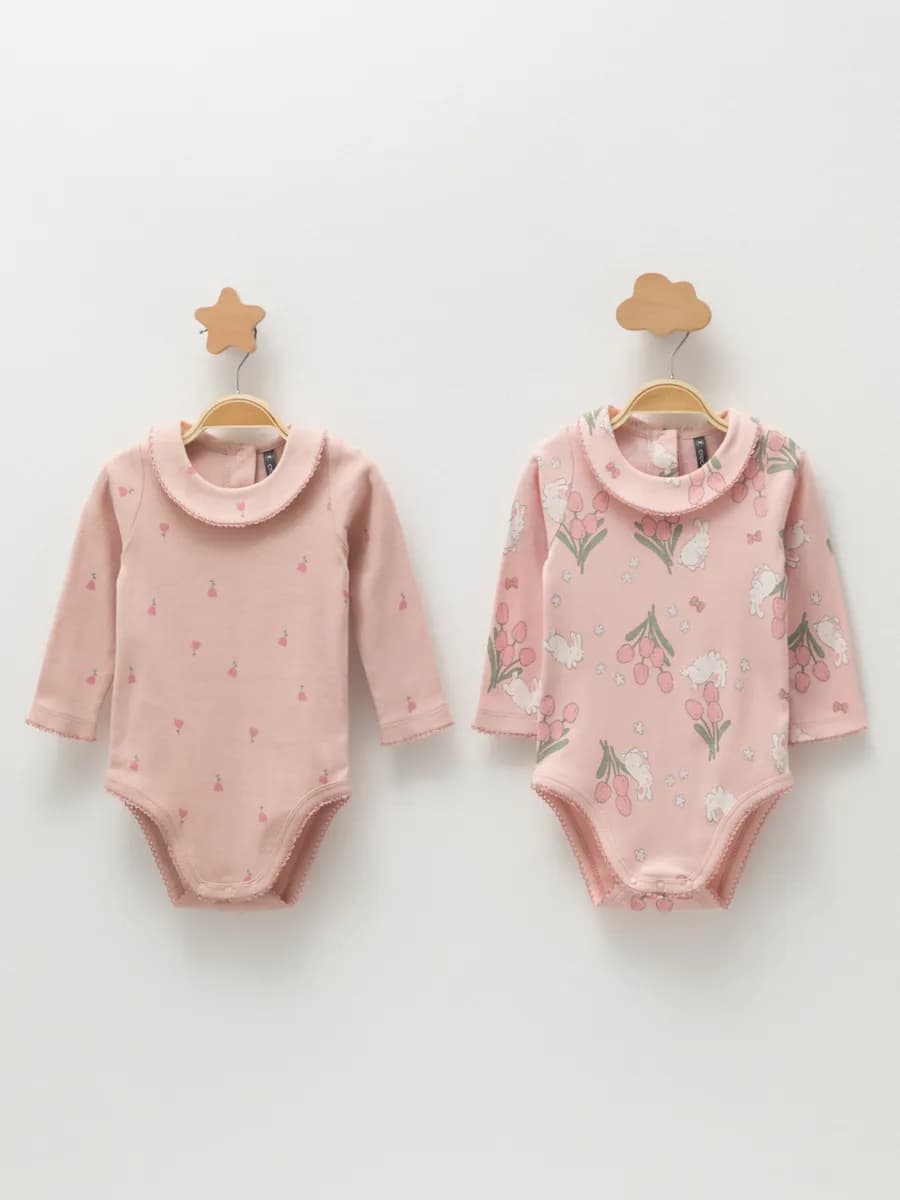Боди с длинным рукавом для малышей, 2 шт - фото 1