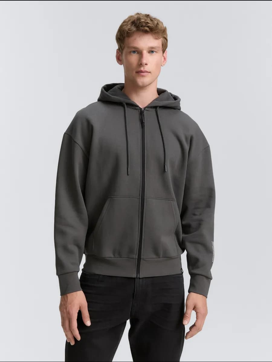 Толстовка олимпийка зипка Relaxed свободная на молнии флис