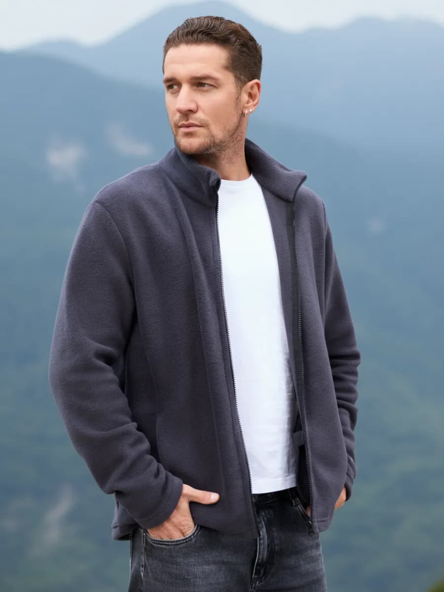 Кофта на молнии флисовая теплая