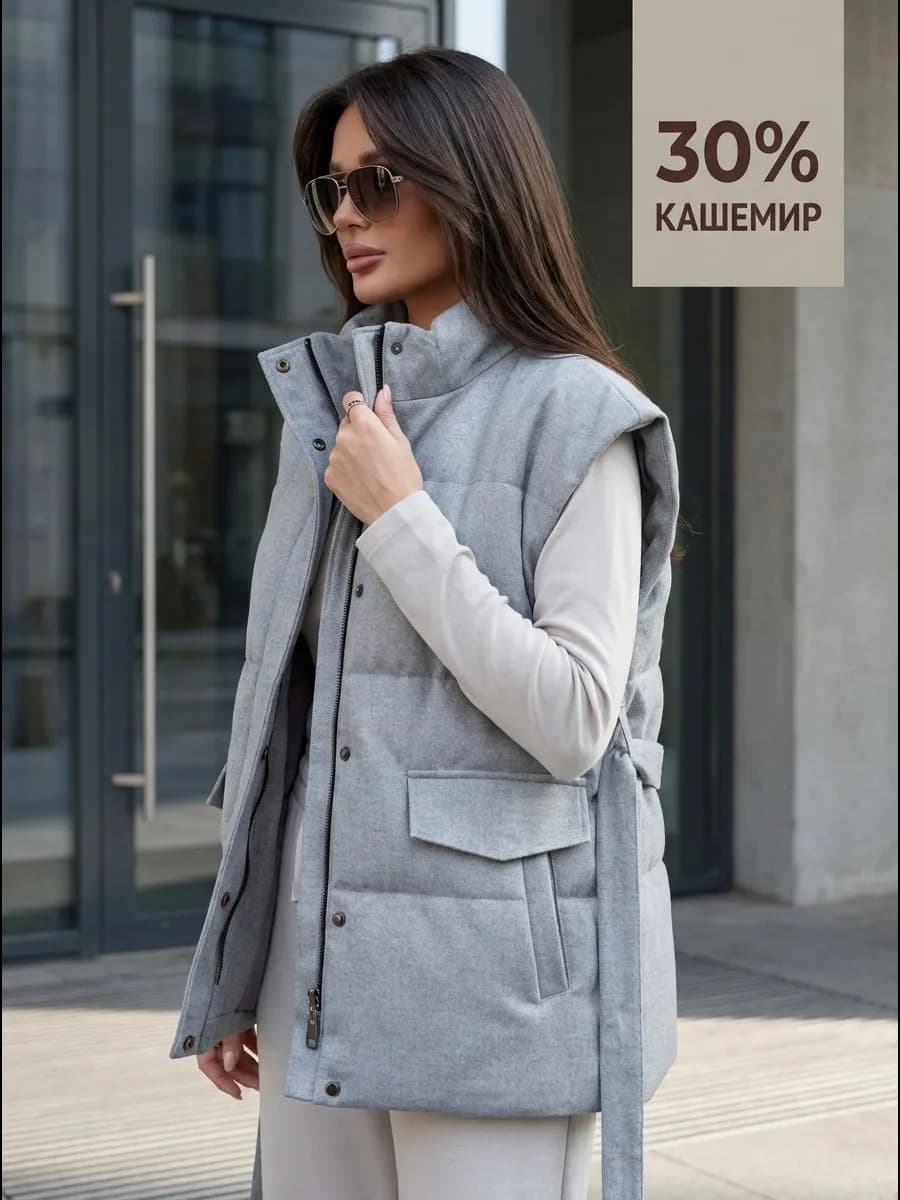 Жилетка утепленная безрукавка