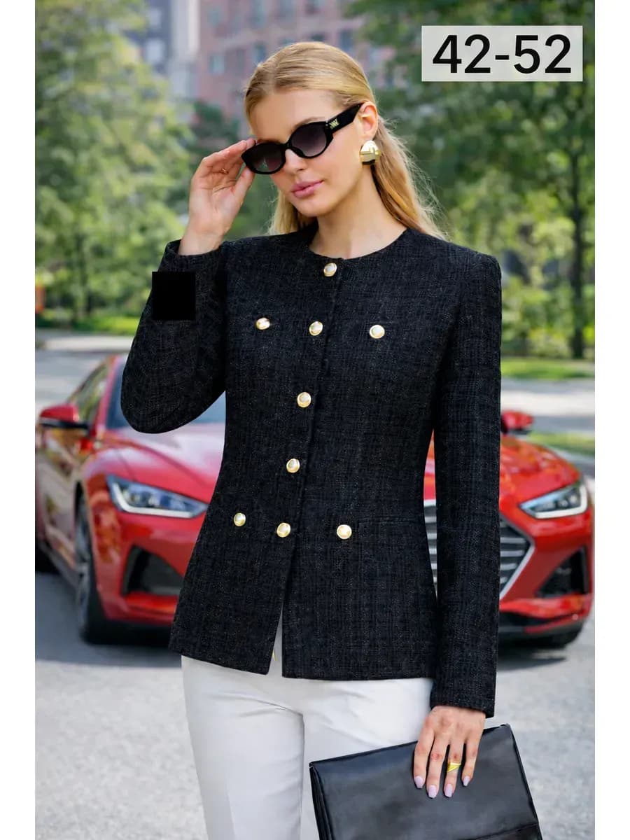 Пиджак женский твидовый классический