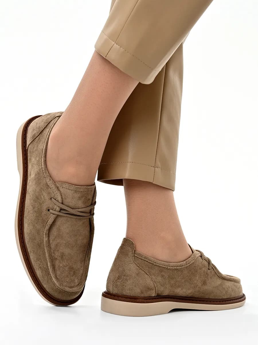 Мокасины женские демисезонные осень-весна замша лоферы