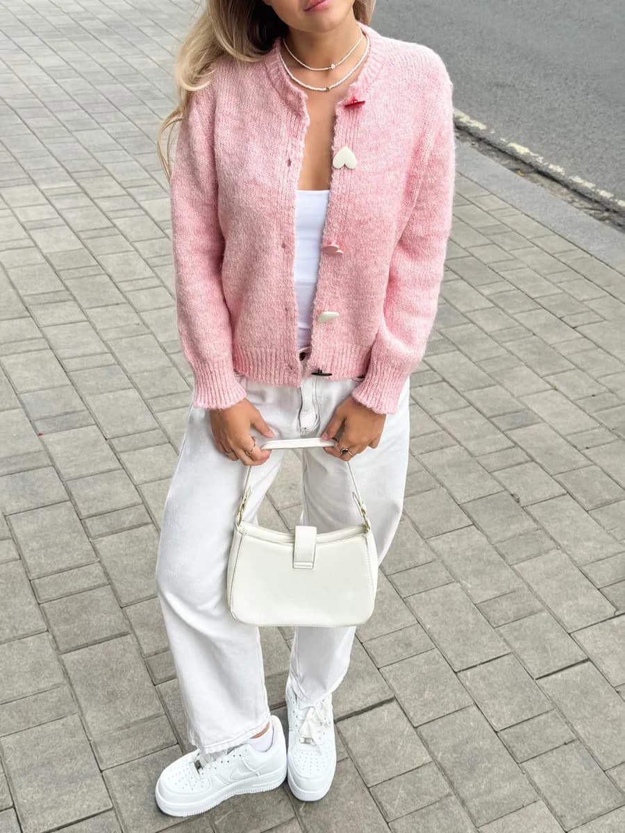 Вязаный кардиган на пуговицах