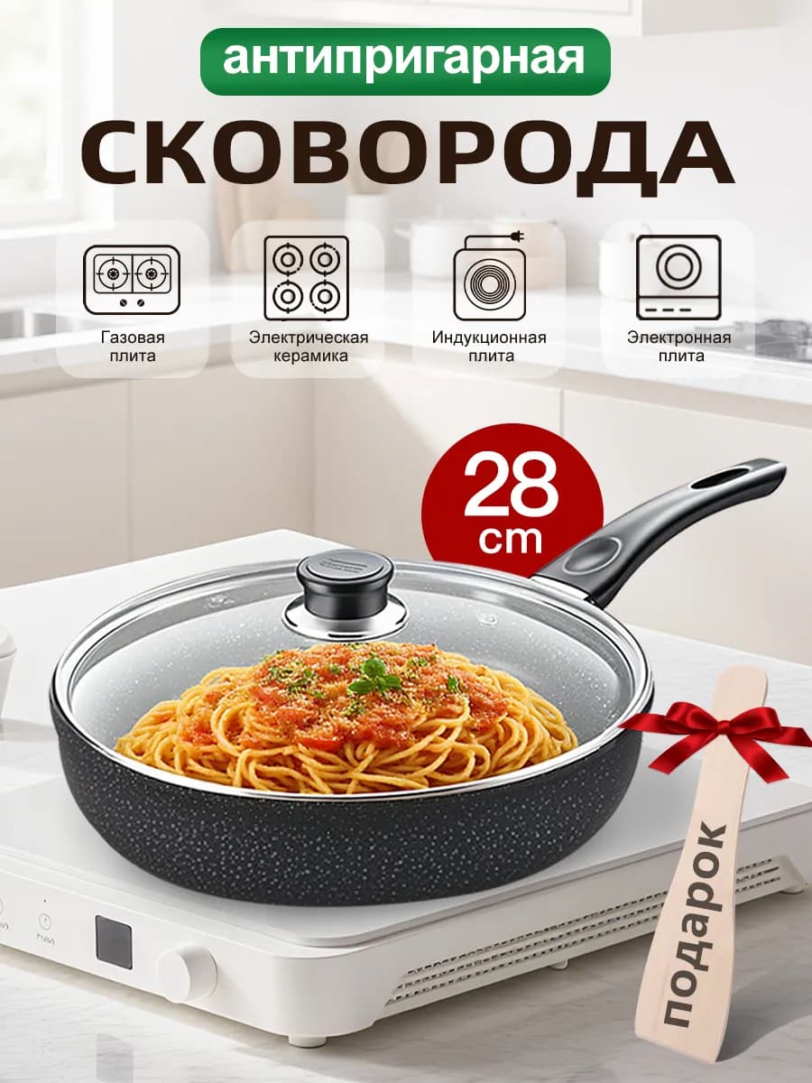 Классическая сковорода Force 28 см с антипригарным покрытием