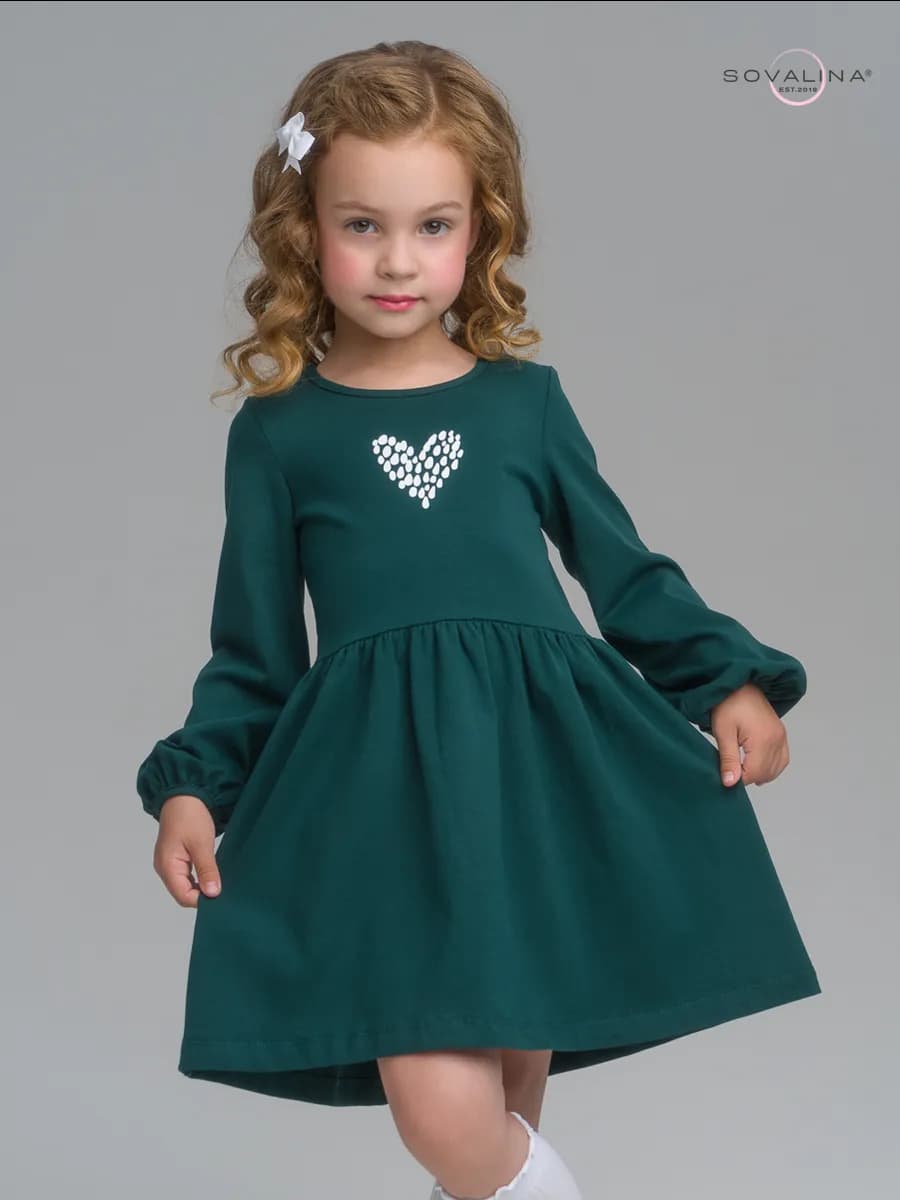 Нарядное платье в садик с длинным рукавом