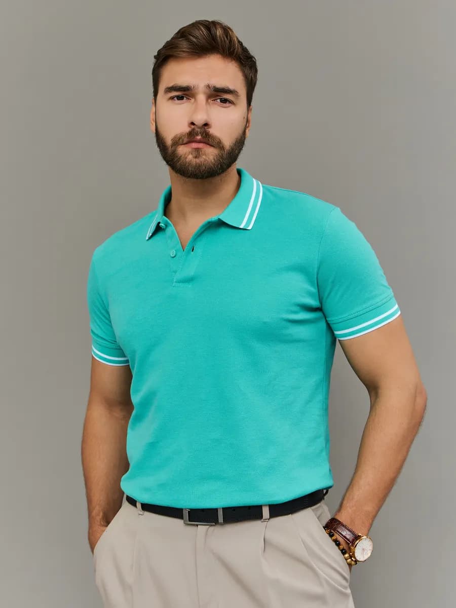 Футболка поло хлопок базовая