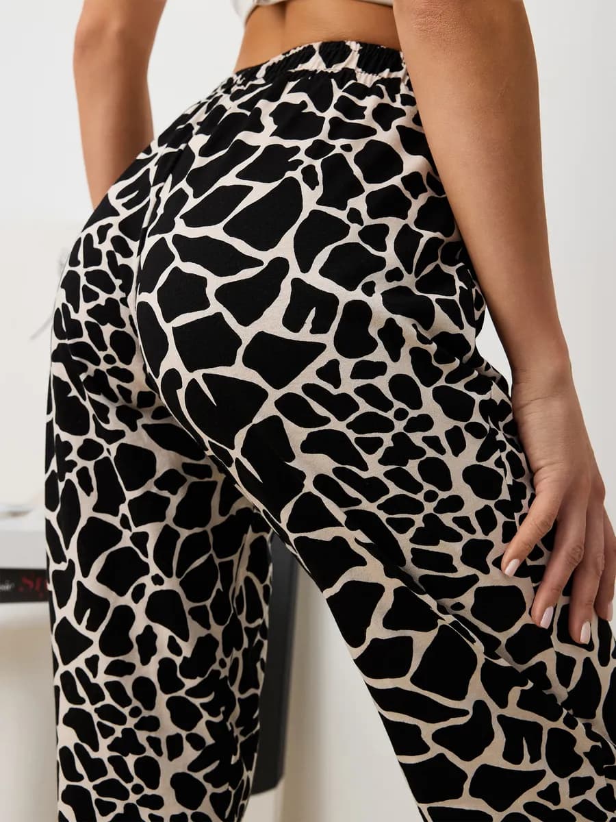 Брюки штаны домашние на резинке - фото 1