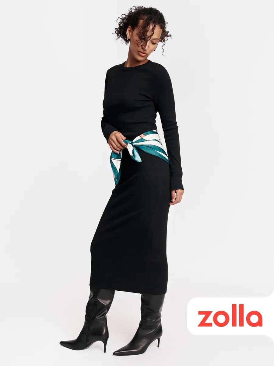 Женское трикотажное платье макси хлопок