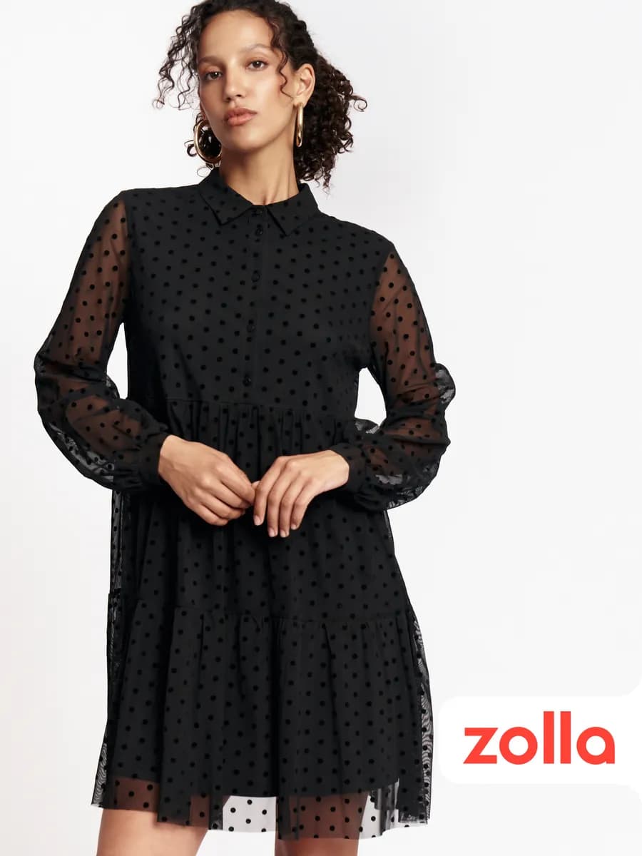 Ярусное женское платье из сетчатой ткани