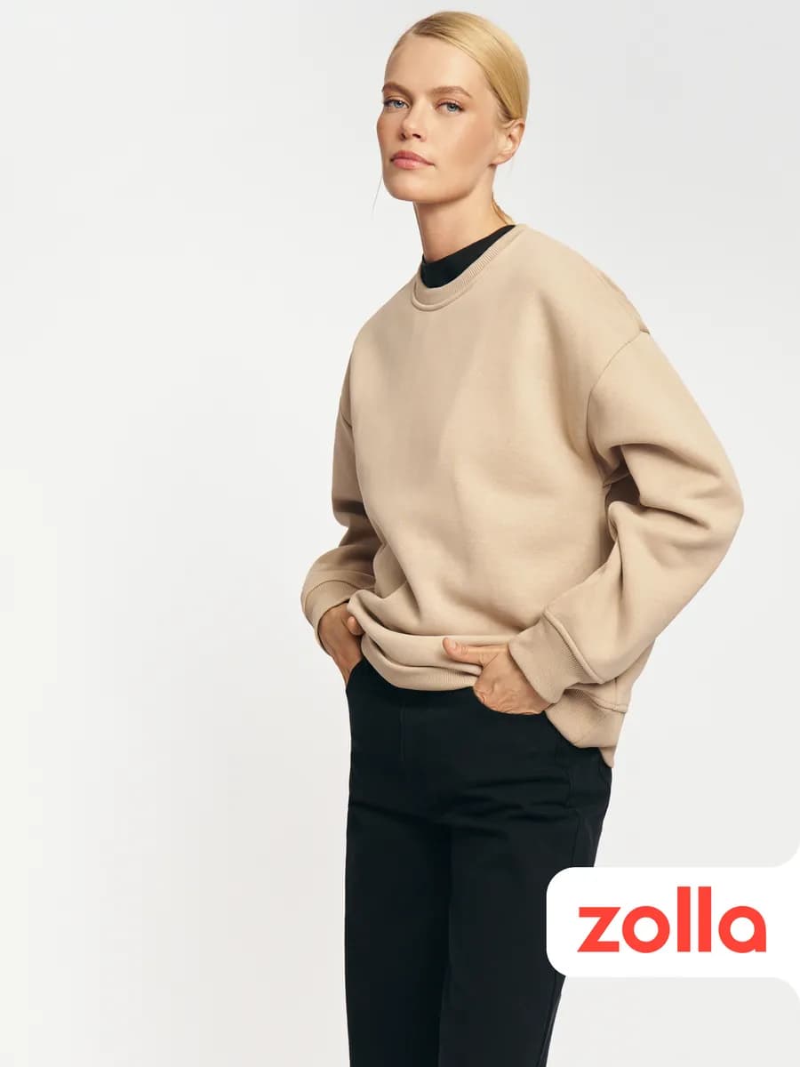 Женский тёплый свитшот с начёсом