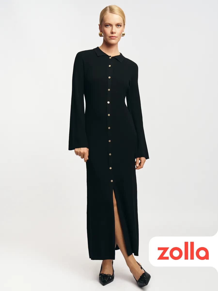 Женское трикотажное платье макси