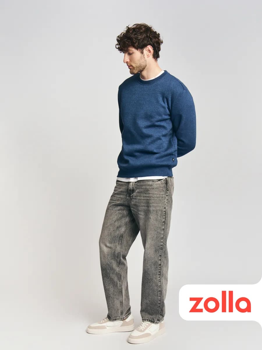 Мужской свитшот прямого кроя с начёсом