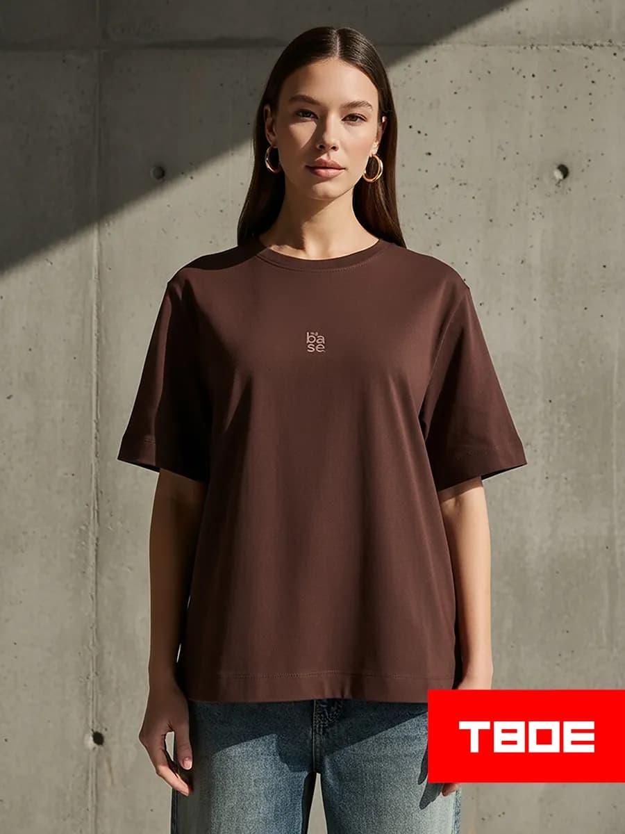 Плотная футболка оверсайз из хлопка THE BASE
