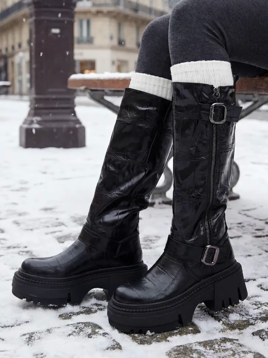 Сапоги на платформе еврозима