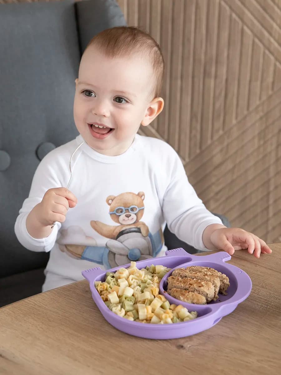 Тарелка детская на присоске секционная